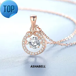 Infinity Symbol Spiritual Moissanite Sterling Silver S925 Niche Design Light Luxury Model Ins Zircon Necklace