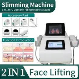 2 em 1 Hifu Liposonic Face Lift Body Slimming Machine Alta Intensidade Focada Ultrassom Hifu Slimming Machine Liposonic Slimming Machine499