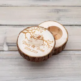 Display personalizado caixa de portador de anel de casamento rústico caixa de anel de madeira de casamento titular proposta personalizada caixa de anel de madeira rústica