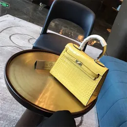 Bir Kely'sbag 2024 Yeni Kadın Çanta Timsah Tek Omuz Crossbody Çantası Günlük Moda Klasik Cowhide