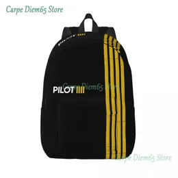 Torby pilot kapitan paski podróżne plecak na płótnie kobiety School Laptop Bookbag Aviation samolot studencki studenckie torby dzienne