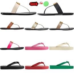 luxury G Sandals Designer women Flip flops Slipper Fashion Genuine Leather slides Thong Sandal Ladies Casual shoes