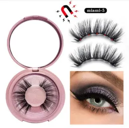 3D Mink Magnetic Eyelash False Eyelash Extension Waterproof Mink Lashes Makeup Maquiagem Eyelashes Magnetic Liquid Eyeliner LL