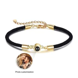 Armbänder Fotoprojektionsarmbänder Bildspeicherarmband Freundarmband Verstellbares Männer-Frauen-Armband für Paare Weihnachtsgeschenk