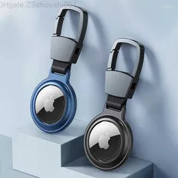 سلاسل المفاتيح حالة الحماية المعدنية الامتصاص المغناطيسي لـ Apple Airtags Locator محدد موقع Cover Cover Cover Pendant Air Tag Air Znjx