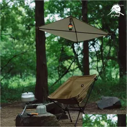 Camp Furniture Moon Chair Awning Cam Accessories Portable Beach Fishing Ryggstöd Pall tra Light Folding High Back Recliner Drop Deliv Dhlrf