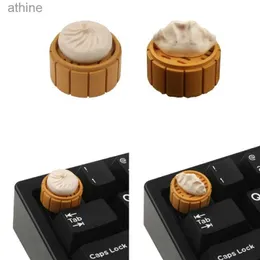 Klawiatury klawiatury Esc Gra Parowane na parze Bun Dumplings Food Keycap Dostosowany prezent na klawiaturę M76A YQ240123