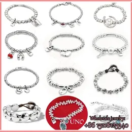Bracelets plaqués argent, joli Logo de pierres précieuses, sans boucle, à la mode, perle, livraison gratuite, vente en gros, nouvelle collection 2023