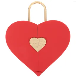 Gift Wrap Heart Shaped Box Kids Suit Ring Case Holder Heart-shaped Paper Jewelry Display Storage Travel Wedding
