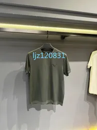 2024ss T-shirt da moda, designer masculino em torno do pescoço camisa de manga curta, camisa casual feminina, algodão de rua longo M-3XL 415