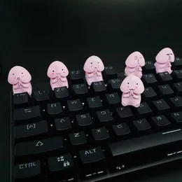 لوحات المفاتيح لوحات مفاتيح SPOOF مضحكة شخصية KEYCAP ملحقات الإبداع الوردي Tintin Cartoon لوحة المفاتيح الميكانيكية مفاتيح واحدة استبدال جزء yq240123