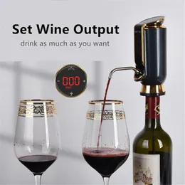 النبيذ الكهربائي decanter مع إخراج إعداد Aerator Dispenser saver 10 أيام الحفاظ على صفق مضخة الشريط أدوات 240119