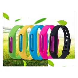 Pest Control Kid Mosquito Repellent Bracelet Sile Wristband Summer Plant Essential Oil Capse Band Drop Delivery Home Garden Househol Dhujn