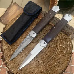 Coltello tattico pieghevole automatico EDC per pesce spada Lama in acciaio inossidabile Manico in legno Caccia di sopravvivenza Caccia da campeggio Coltelli AUTO BM 3300 3350 UT85