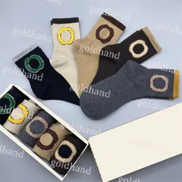 Designer-Strick-Stickerei-Socken, Herren-Freizeitsocken, Damen-Baumwollsocken, hochwertige Wollsocken