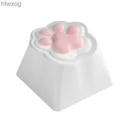 Keyboards 3D Cat Claw Keycaps ABS+Silicone OEM Keys Customizable Cat Paw Keycap 1PC YQ240123