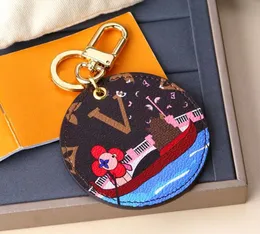 Luxurys Designer Keychain Marka Yuvarlak Anahtar Zincir Erkekler Araba Krahi Kadın Toka Anahtarları Çanta Kolye Exquisit Hediye Anahtarları