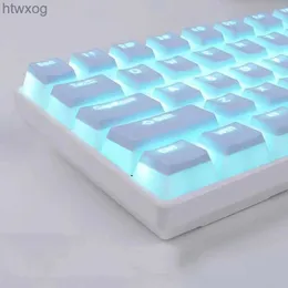 키보드 PBT PUDDING KEYCAPS 130 키카 캡 OEM 프로파일 캡 기계 키보드 키트 MX 스위치 RGB 백라이트 87 104 게이머 키보드 YQ240123