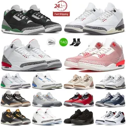 Cement 3 Reimagined jumpman 3s basketball shoes Midnight Navy White pink Fear Pack Palomino Wizards men women retros sneakers
