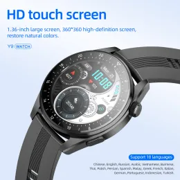 DHgate.com:Y9 Smart Watch Bluetooth Call, 1.32 Inch 360