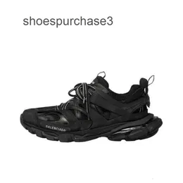 디자이너 Balencigs Fahion Casual Shoes 0 Nylon Track3 사용 아빠 스포츠 남자와 여자의 화이트 오렌지 4y4k