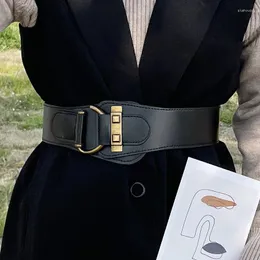 Cintos clássico fivela de bloqueio largo na moda cor sólida em relevo elástico pu cintura vintage vestido casaco cinto para mulheres meninas