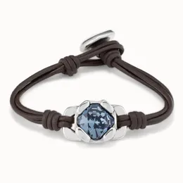 Bracciali Nuovo europeo e americano UNO DE 50 nicchia popolare braccialetto in corda di cuoio squisito con pietre preziose per gioielli da donna regalo romantico