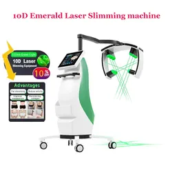 Laser esmeralda rotativo 10d, laser frio, lipo, dissolve gordura corporal, redução de celulite, dispositivo de terapia a laser verde 532nm para uso em spa