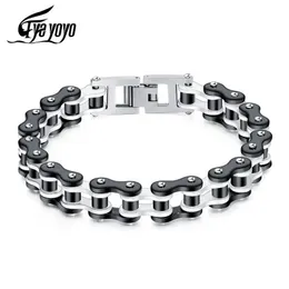 Bracciali EyeYoYo Bicicletta Acciaio al titanio Personalità Singolo strato Sport Catena per moto Bracciale da uomo alla moda Accessori Vari colori