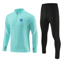 Empoli F.C. Erkekler Sıradan Spor Giyim Çocukları Açık Moda Sporları Takım Yarım fermuarlı Uzun Kollu Nefes Alabilir Sıradan Spor Ceket