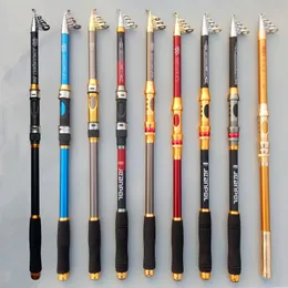 2,1 m -3,6 m fiskespäng matare Hard All-Metal Telescopic Fish Rod Fishing Pole Vara de Pesca Fishing Rod Long-Distance Sea Rod 240123