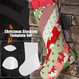 Decorações de natal meia modelo de costura diy retalhos 8/12/15 Polegada padrão de natal régua pingentes carfts para presentes decoração