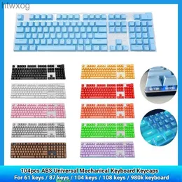 Keyboards 104pcs Universal Mechanical Keyboard ABS Keycaps Backlit Ergonomic Blank Keycap For Cherry MX Keyboard Replacement Accessories YQ240123