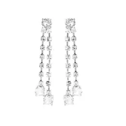Muimu Earring Designer Women Top Quality With Box Charm Silver Earrings Long Tassel Crystal Diamond Earrings Sweet And Versatile Simple And Earrings Earrings