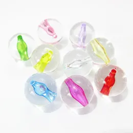 Perles colorées en acrylique Transparent, 12mm/20mm, pour collier épais à la mode pour enfants