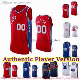 0 Tyrese Maxey Jersey Versione personalizzata per giocatore 21 Joel Embiid Basket Maglie cucite autentiche Tobias Harris Jaden Springer Marcus Morris Sr. Nicolas Batum Melton