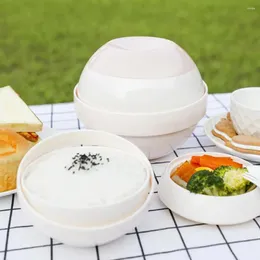 Louça 1 conjunto prático caixa de armazenamento criativo design esférico isolamento térmico grande capacidade copo sopa isolado almoço