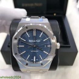 Audemar Pigue Relógios de luxo Royal Oak 15400ST.OO.1220ST.03 Relógio masculino 41mm Relógio mecânico automático mostrador azul HB DSUQ
