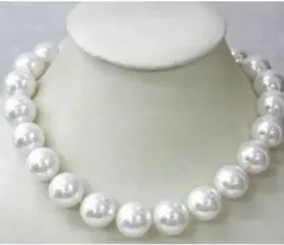 Ожерелья Модные украшения Бесплатная доставка 18 дюймов огромный AAAA + 14 мм Akoya жемчужное ожерелье с белой ракушкой AAA стиль Fine Noble настоящий натуральный