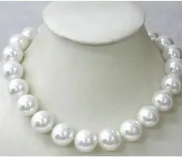 قلادة أزياء المجوهرات شحن مجاني 18 بوصة ضخمة AAAA+ 14MM AKOYA WHITE Shell NETLACE AAA نمط نبيل نبيل طبيعي حقيقي طبيعي