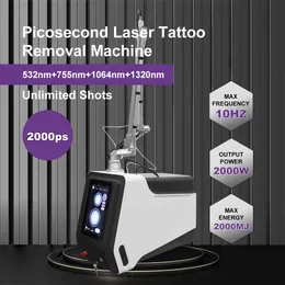 Professionelle Pikosekunden-Laser-Tattoo-Entfernung, Kohlenstoff-Peeling-Maschine, Big Power Nd Yag Pico Lase-Pigmentierungsbehandlung, Sommersprossen-Pigment-Entfernungsmaschine