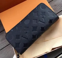 Bolsas cosméticas carteira zippy carteira de couro genuíno designer