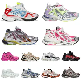 2024 Designer-Freizeitschuhe Belanciaga Runner 7.0 Top-Qualität Damen Herren Trainer Burgund Schwarz Mehrfarbig Mode Atmungsaktive Höhensteigernde Turnschuhe Größe 35-46