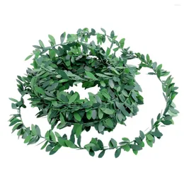 Decorative Flowers 7 5m Perlite For Plants Green Leaves Headband Vines Garland Metallic Line Baby