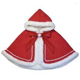 Куртки для маленьких девочек и мальчиков, рождественский плащ с оленем, зимняя накидка с капюшоном, хлопковая детская куртка, Рождественский праздничный костюм, одежда