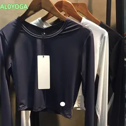 AL0YOGA-001 KVINNA YOGA TUN TUNN QUICK-TRY SPORT YOGA Långärmad kvinnlig toppkvinna T-shirt