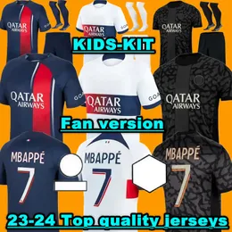 23 24 MBAPPE maglia da calcio HAKIMI SANCHES VERRATTI G.RAMOS Maglia da calcio Maillots 2023 24 fan Giocatore KOLO MUANI O.Dembele ASENSIO LEE KANG IN uomini uniformi kit per bambini