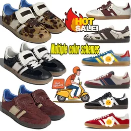 Veganer Sambaitly Leopard Casual für Schuhe Männer Frauen Trainer Wolken weiße Mystery Brown Kern Schwarz weiß Gum Wales Bonner Sambae Sneakers Hot Sale 8szc