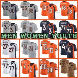 Pat Patrick Surtain II Russell Wilson Football Jersey 31 Justin Simmons Denvers Jerry Jeudy John Elway Broncoes Javonte Williams Courtland Sutton Jarrett Stidham