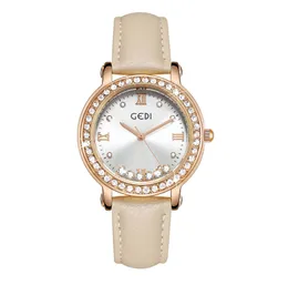 Einfache rollende Damen-Strass-Licht-Luxus-Mode-High-Sense-Gürtel-Quarzuhr Montre de Luxe-Geschenke A8